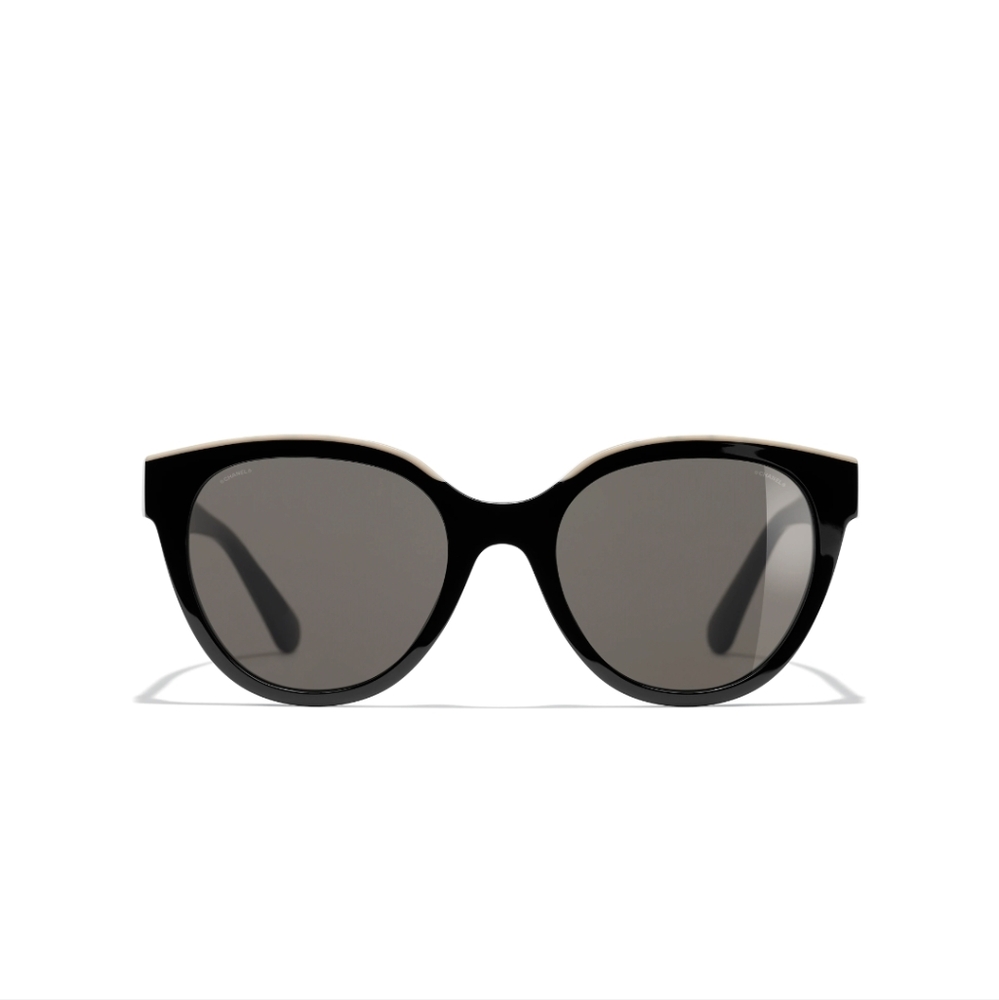 Authentic Chanel Butterfly Sunglasses 5414 C534/3  Black & Beige